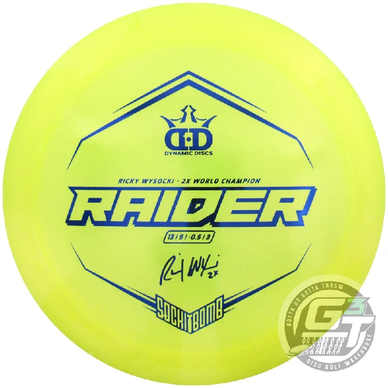 Dynamic Discs Limited Edition Ricky Wysocki Sockibomb Glimmer Lucid Ice Raider Distance Driver Golf Disc