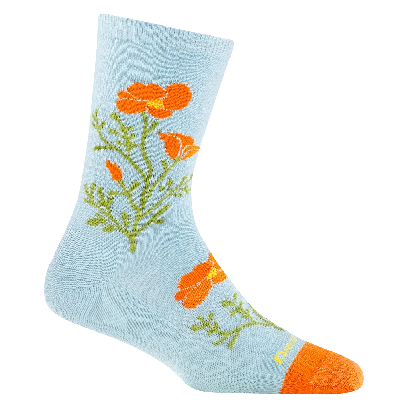 Women's Blossom Crew Lightweight Sock - Glacier