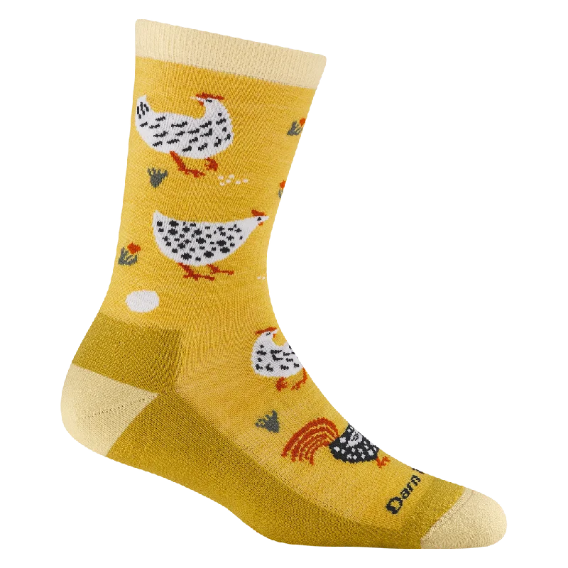 Women's Mother Clucker Crew Lightweight with Cushion Sock - Sunny