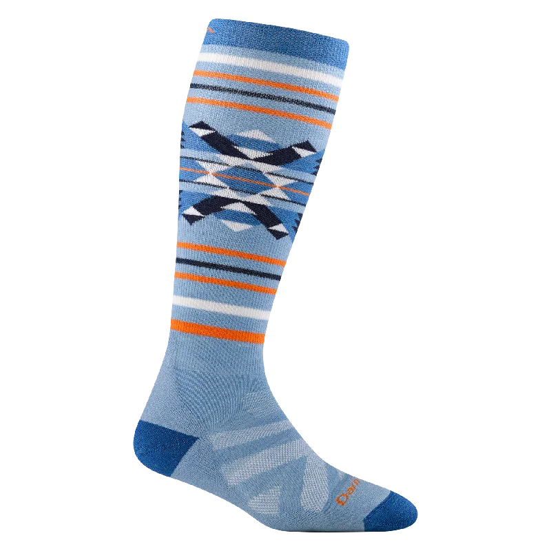 Women's Snowscape Over-the-Calf Lightweight with Cushion Ski & Snowboard Sock - Bluebird