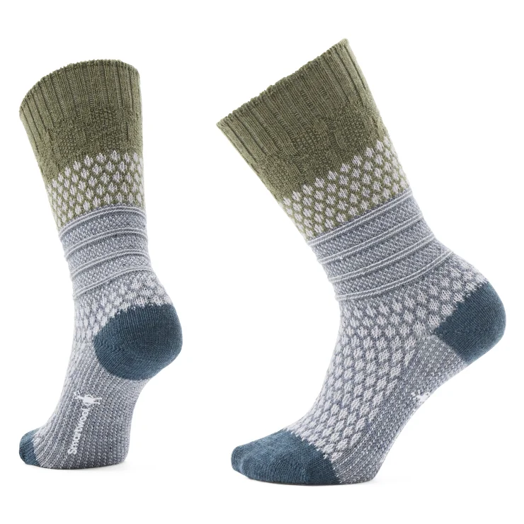 Everyday Popcorn Cable Crew Sock - Winter Moss