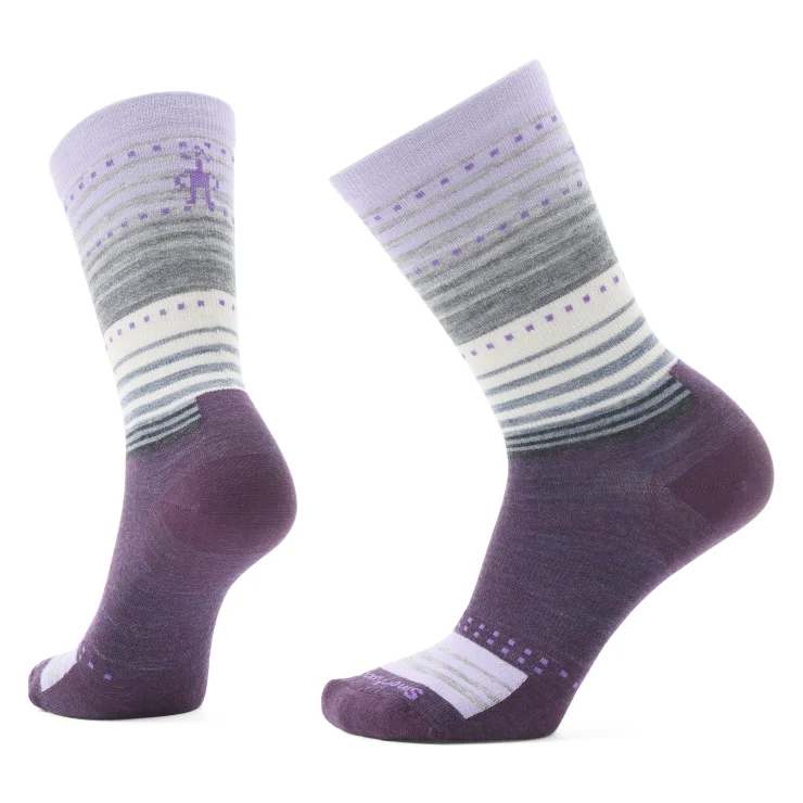 Everyday Stitch Stripe Crew Sock - Ultra Violet