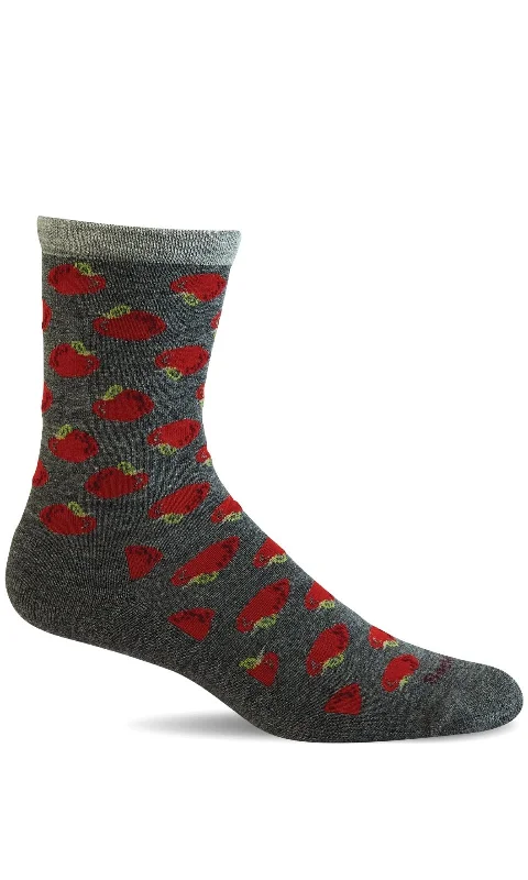 Women's Apple a Day Sock - Charcoal