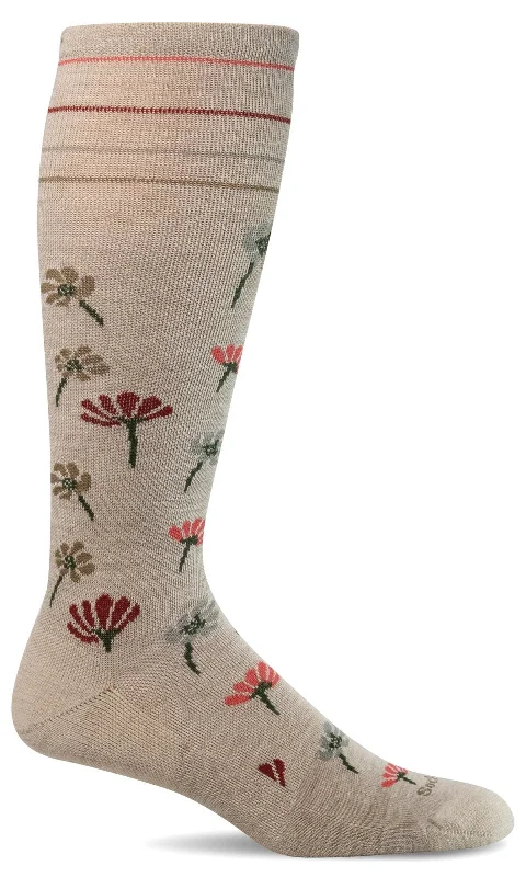 Women's Field Flower Sock - Barley