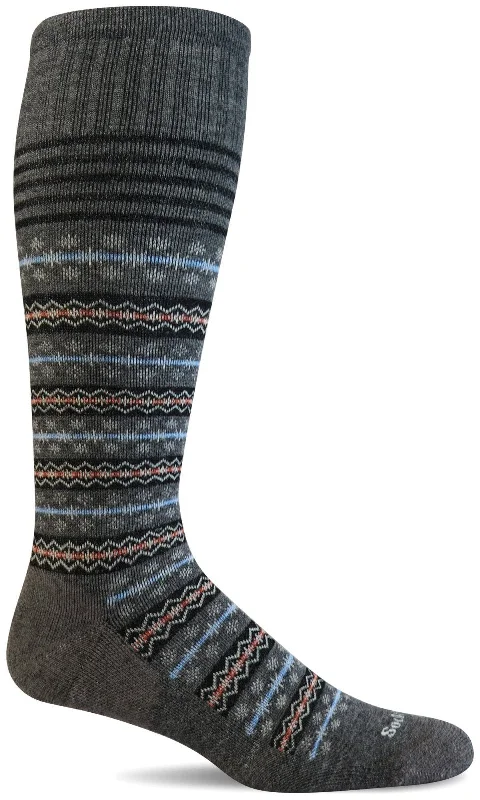 Women's Mini Fairisle Sock - Charcoal