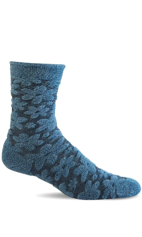 Women's Petal Posh Sock - Bluestone