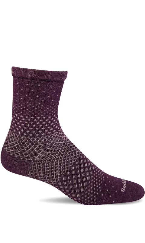 Women's Plantar Ease Crew Sock - Blackberry