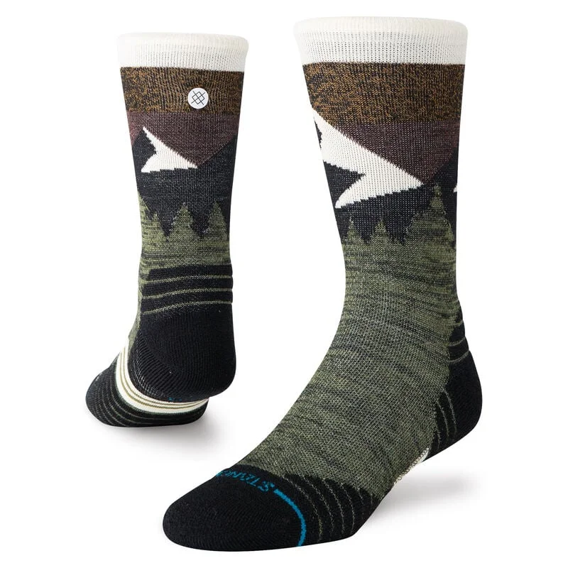 Medium Performance Wool Crew Sock - Olive