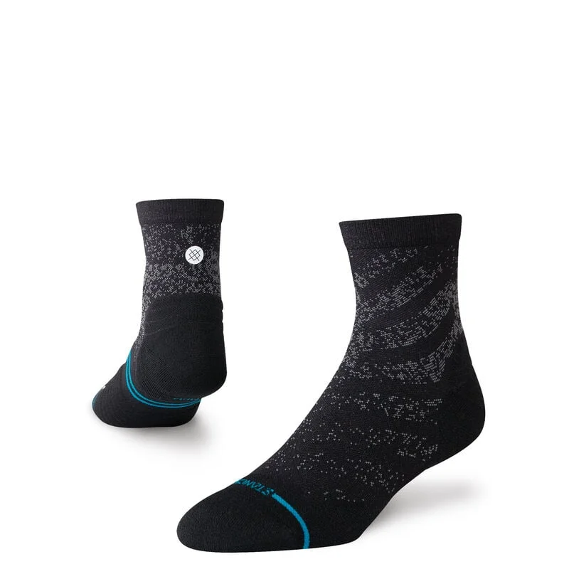 Run Light Performance Quarter Sock - Black