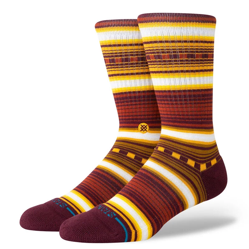 Windy Pine Cotton Crew Sock - Rust