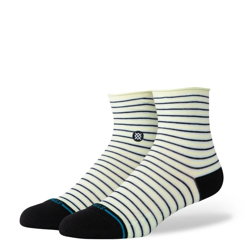 Women's Blue Fade Cotton Quarter Sock - Ice Blue