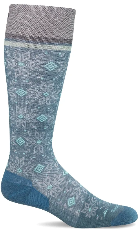 Women's Winterland Moderate Graduated Compression Sock - Blueridge Shimmer