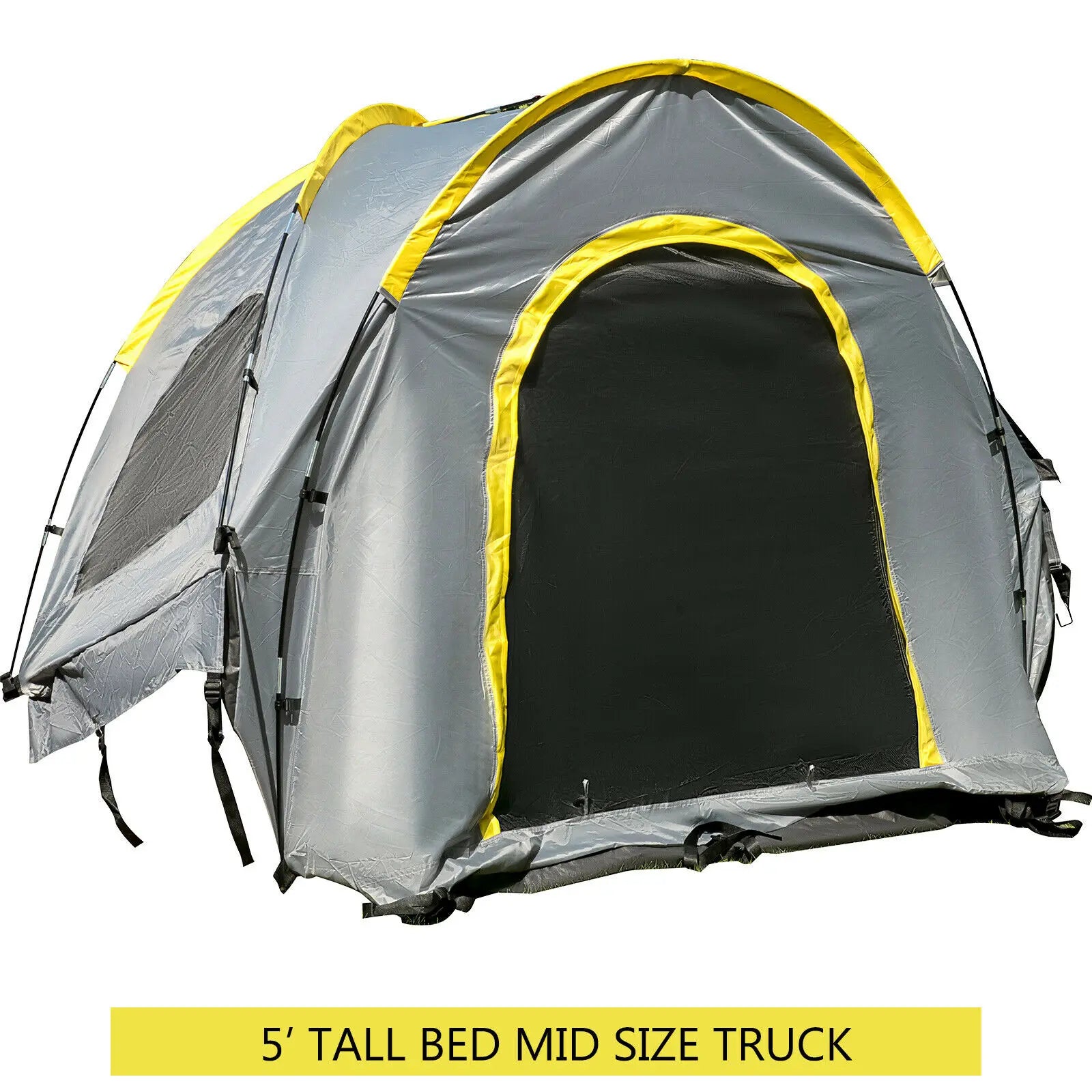 5-8 FT Waterproof Truck Bed Tent for Full / Mid Size Truck 2-Person Sleeping Capacity