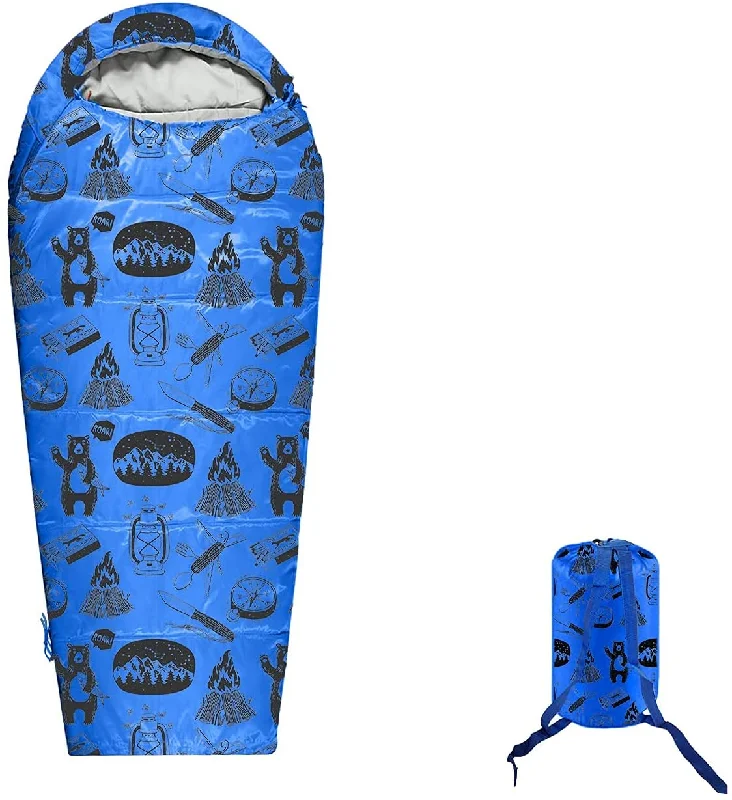 ANJ Outdoors 32 F Youth and Kids Sleeping Bag | Indoor/Outdoor Boys and Girls Sleeping Bag | Mummy Style, Lightweight Sleeping Bag for Kids